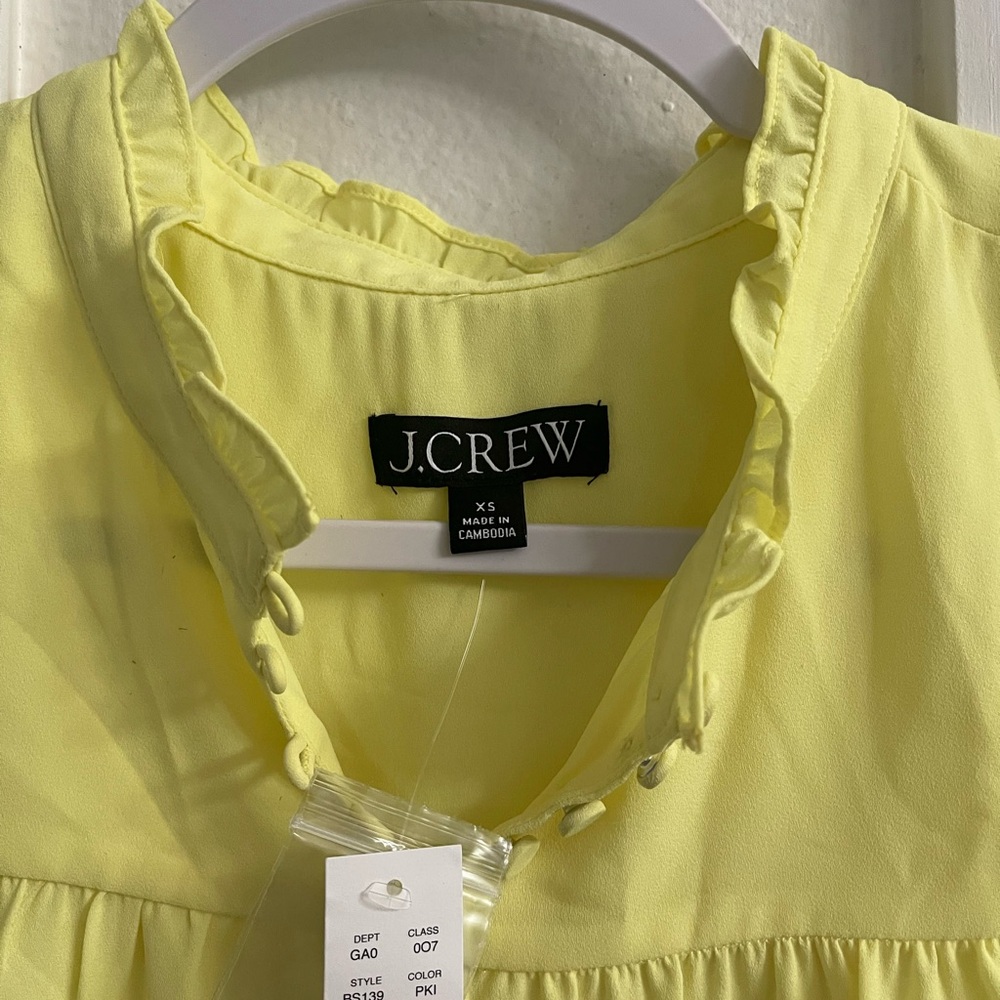 J. Crew NWT Women's Yellow Sleeveless Top - Picture 2 of 2